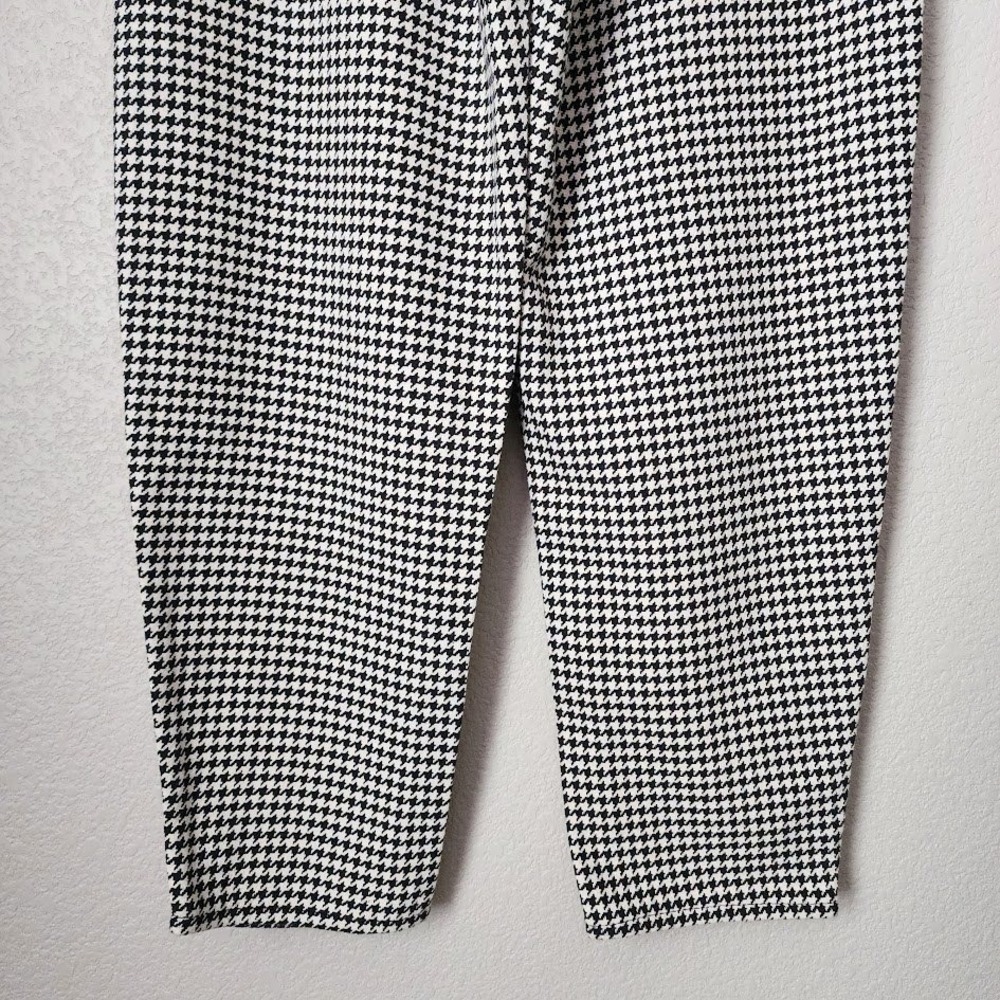 POLO RALPH LAUREN Houndstooth Pants Wide Leg Black White 28 - Picture 9 of 11